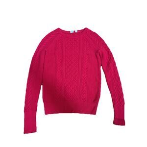 GAP Women’s Red Cable Knit Crew Neck Pull Over Sweater Size XS